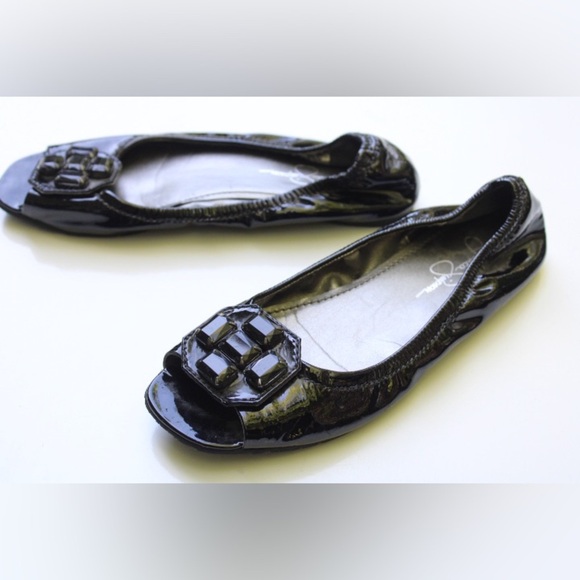 Jessica Simpson peep toe flats - Picture 4 of 11